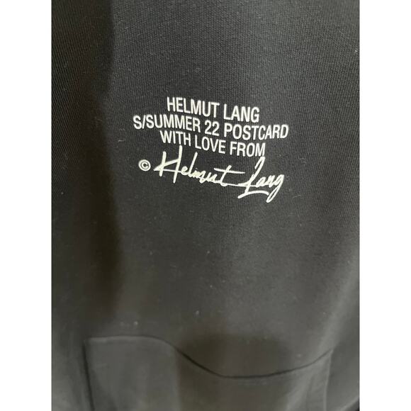 Helmut Lang Women's Helmut Lang Black Summer 2022 Postcard Hoodie Sz L - Picture 4 of 7